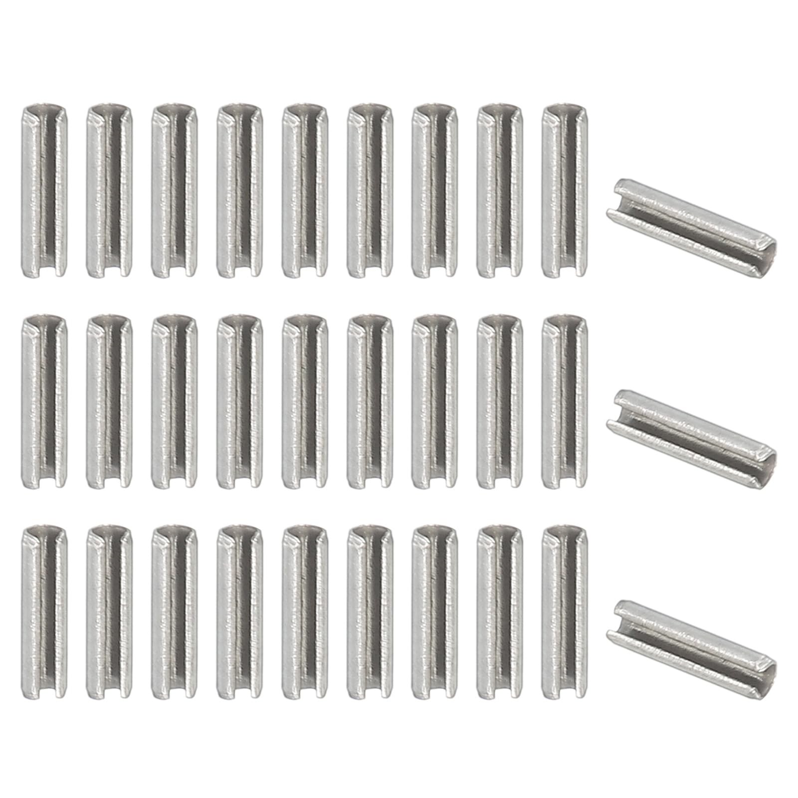 PATIKIL Slotted Spring Pin, 50 Pcs 5/64" x 5/16" (2.2mm x 8mm), Silver
