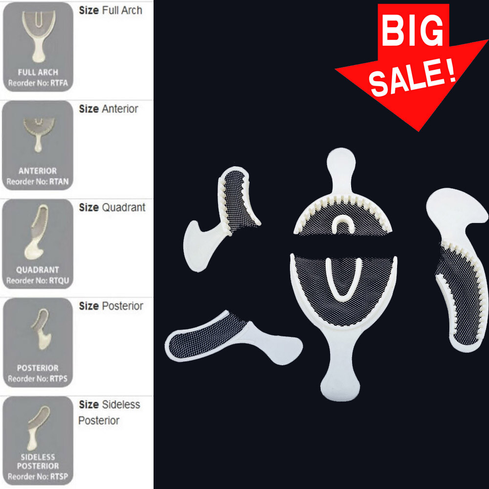 50Pcs Dental Registration Impression Bite Triple Trays Bites Full Arch Posterior