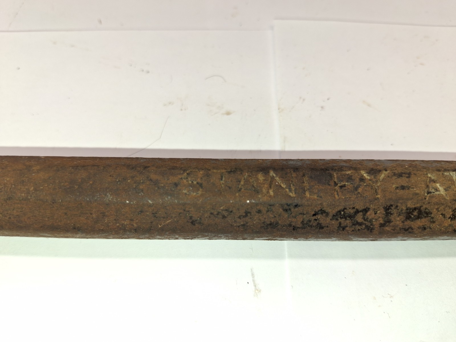 Antique Stanley Atha Timber Framing Chisel 17.5x2 Inch Woodworking Tool