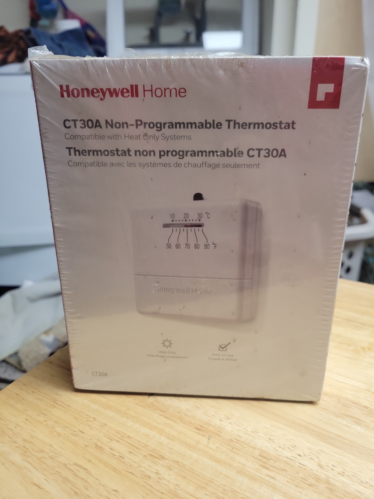Honeywell CT30A1005 Standard Manual Economy Thermostat white Bn3