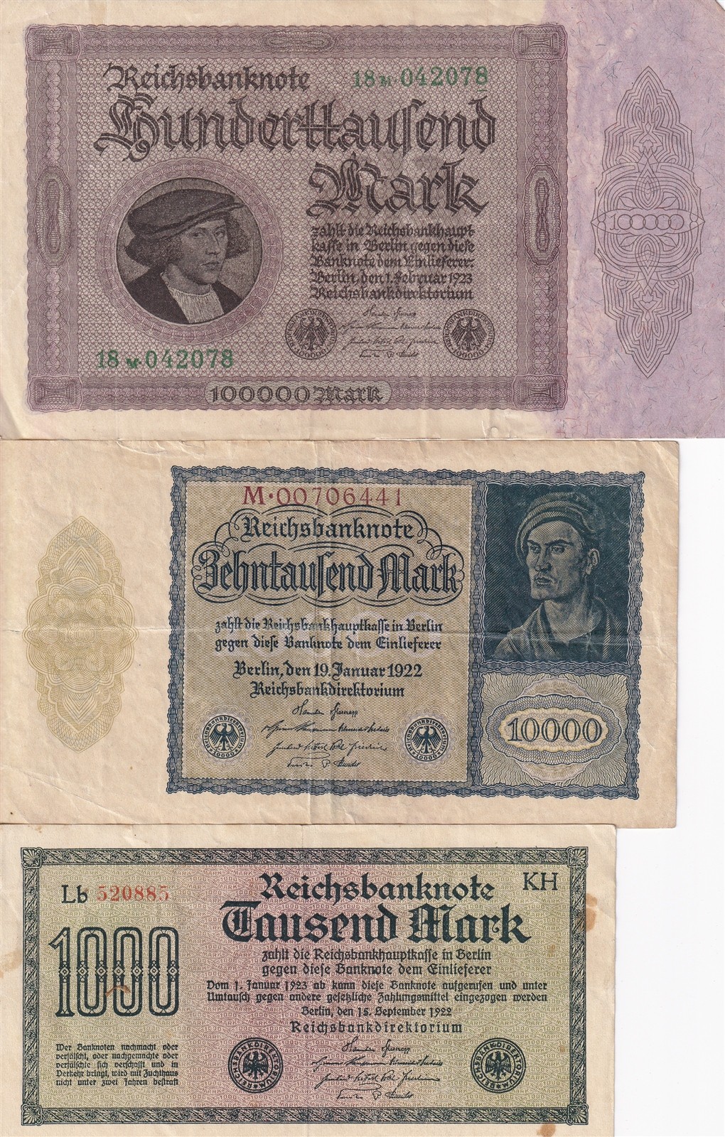 Lot Currency Germany Reich Reichsmark Selection Worn Poor Dracula Note A11