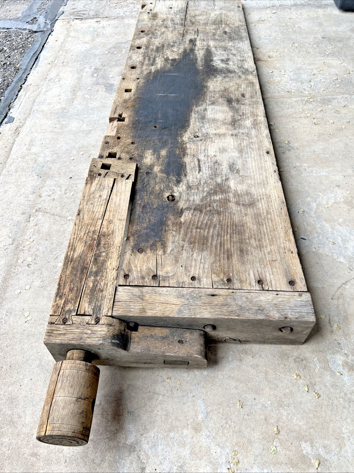 UTAH Vintage wood workbench work bench carpenters dining garage antique table