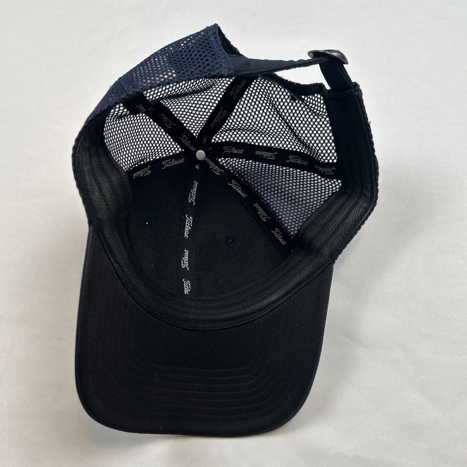 Titleist Tour Performance Golf Hat USA Flag Mesh Back Navy Trucker Adjustable