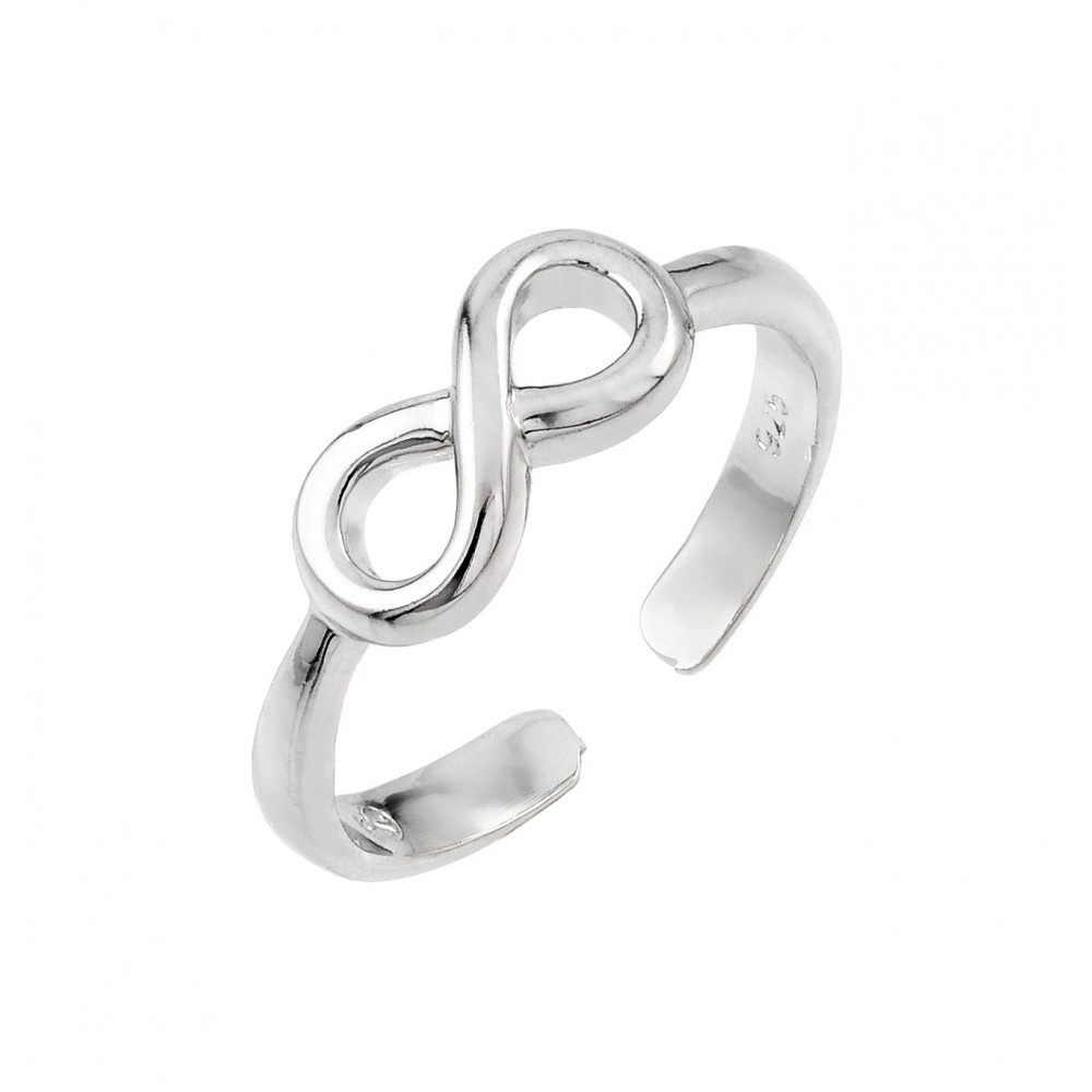 Sterling Silver Toe / Knuckle Infinity Ring