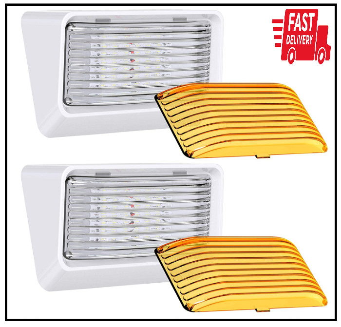 "2 Pack Led White Light For Rv 12v 280 Lumens Trailer Camper Outside Lighting