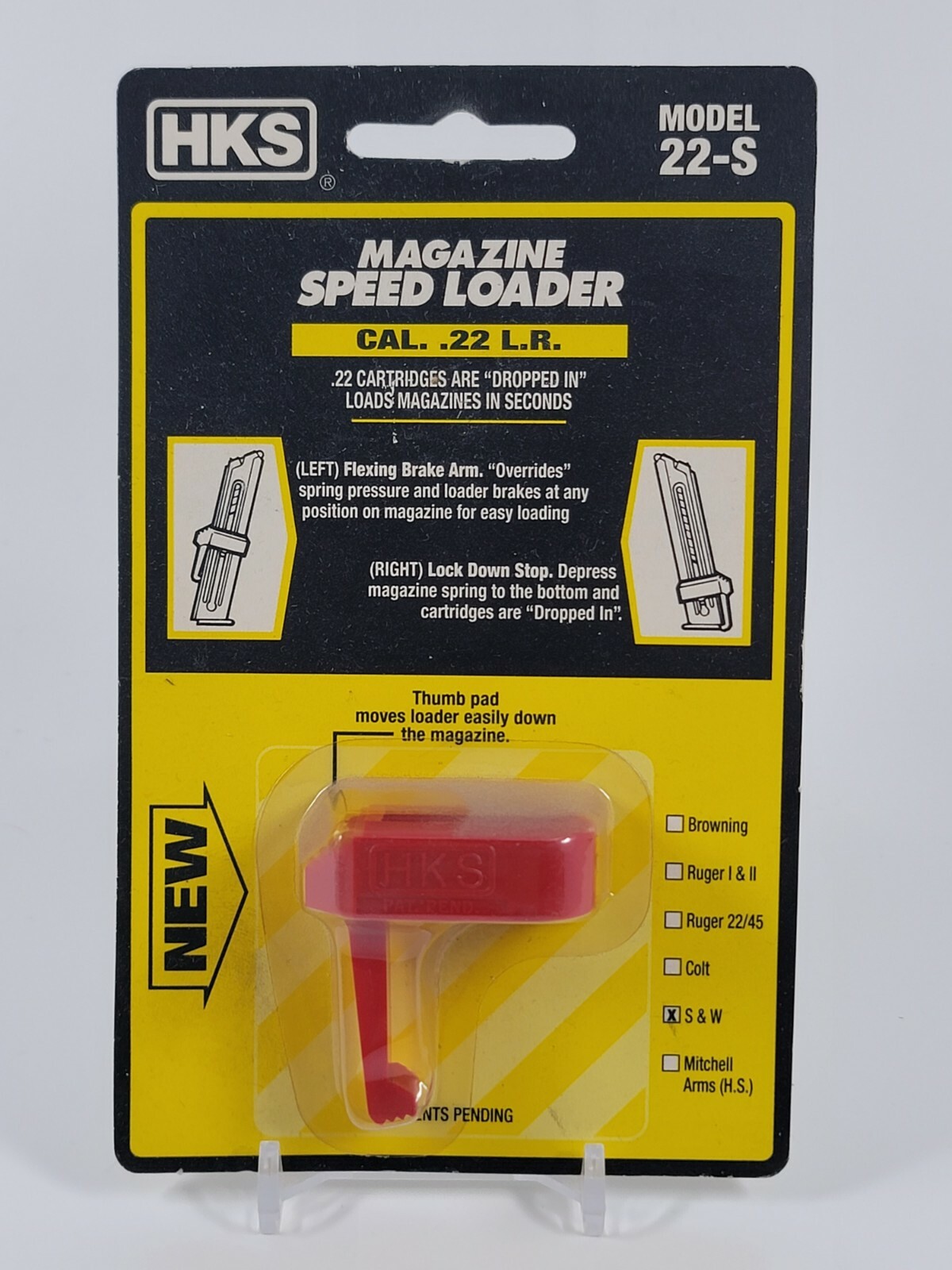 HKS 22-S MAGAZINE SPEED LOADER .22LR FOR SMITH & WESSON  S&W FACTORY SEALED NEW