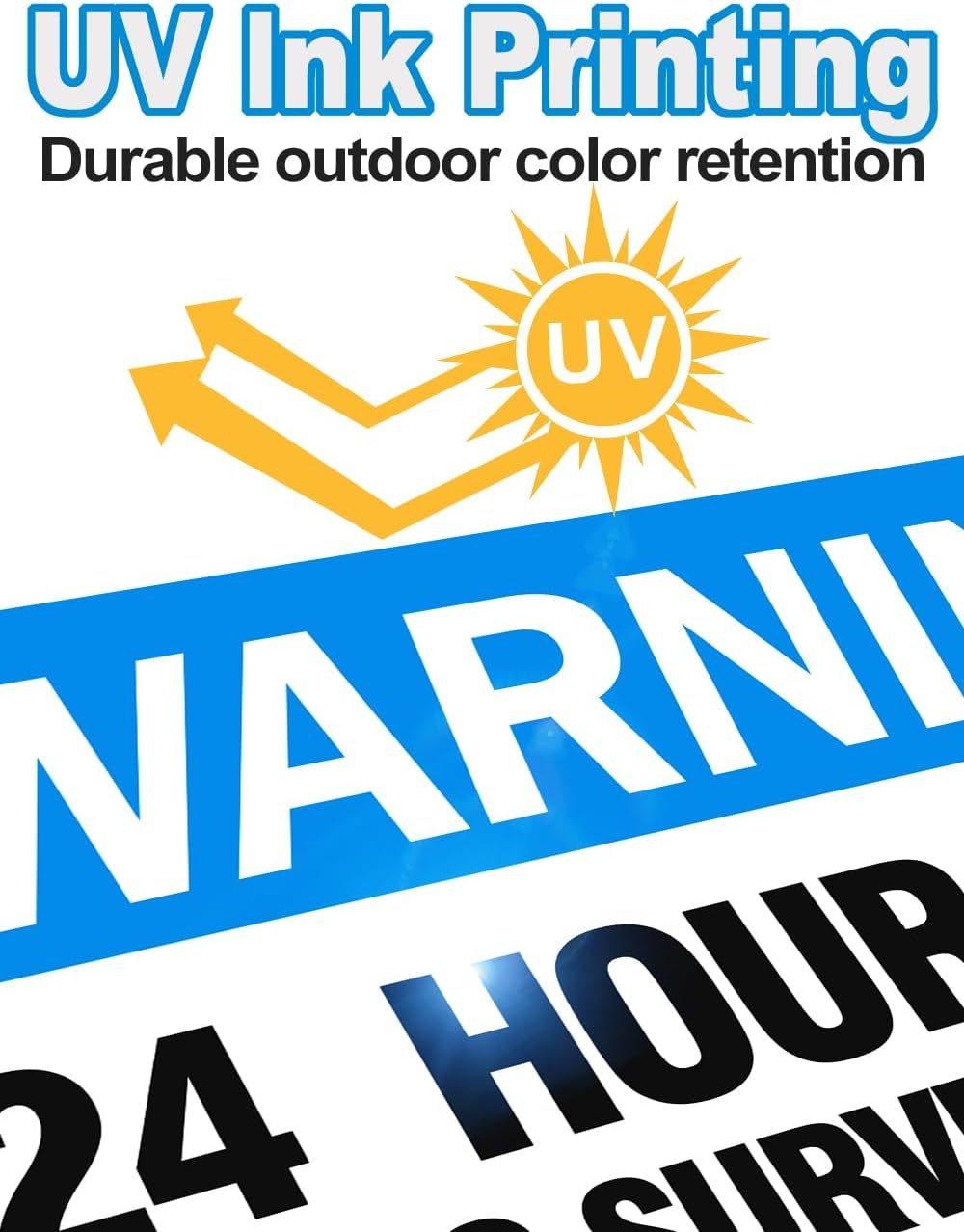 Video Surveillance Sign 4-Pack 12 x10 Security Camera Sign Reflective and W...