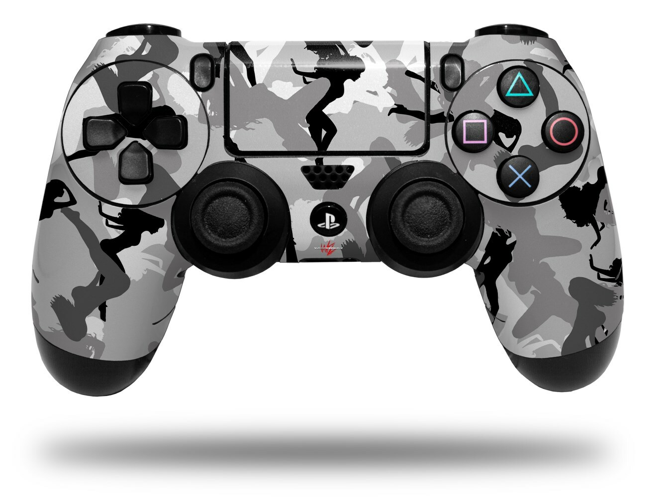 Skin for Playstation 4 Sony PS4 Controller Sexy Girl Silhouette Camo Gray