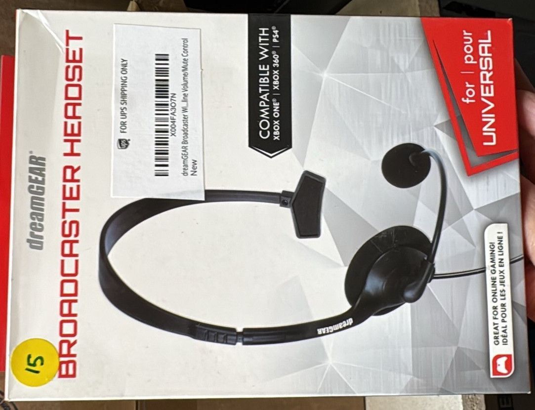 dreamGEAR Broadcaster Wired Headset Volume & Mute Control for Xbox
