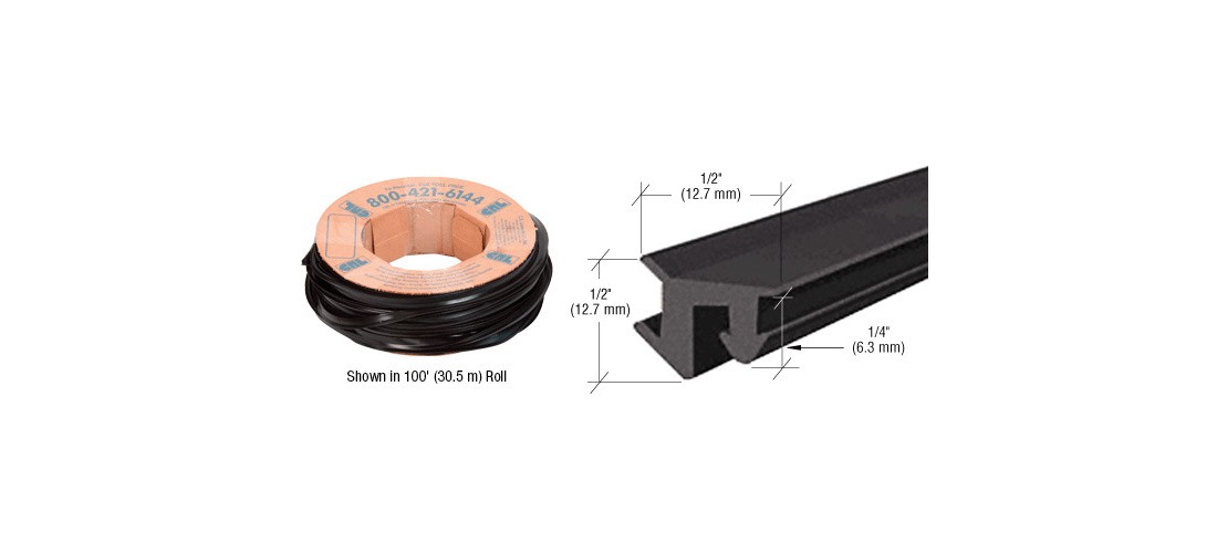 CRL 1/2" Roll-In EPDM Glazing Gasket 100 Foot Roll