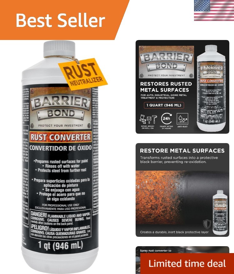 Barrier Bond 1 Quart Rust Inhibitor & Metal Treatment - For Auto & Home Use