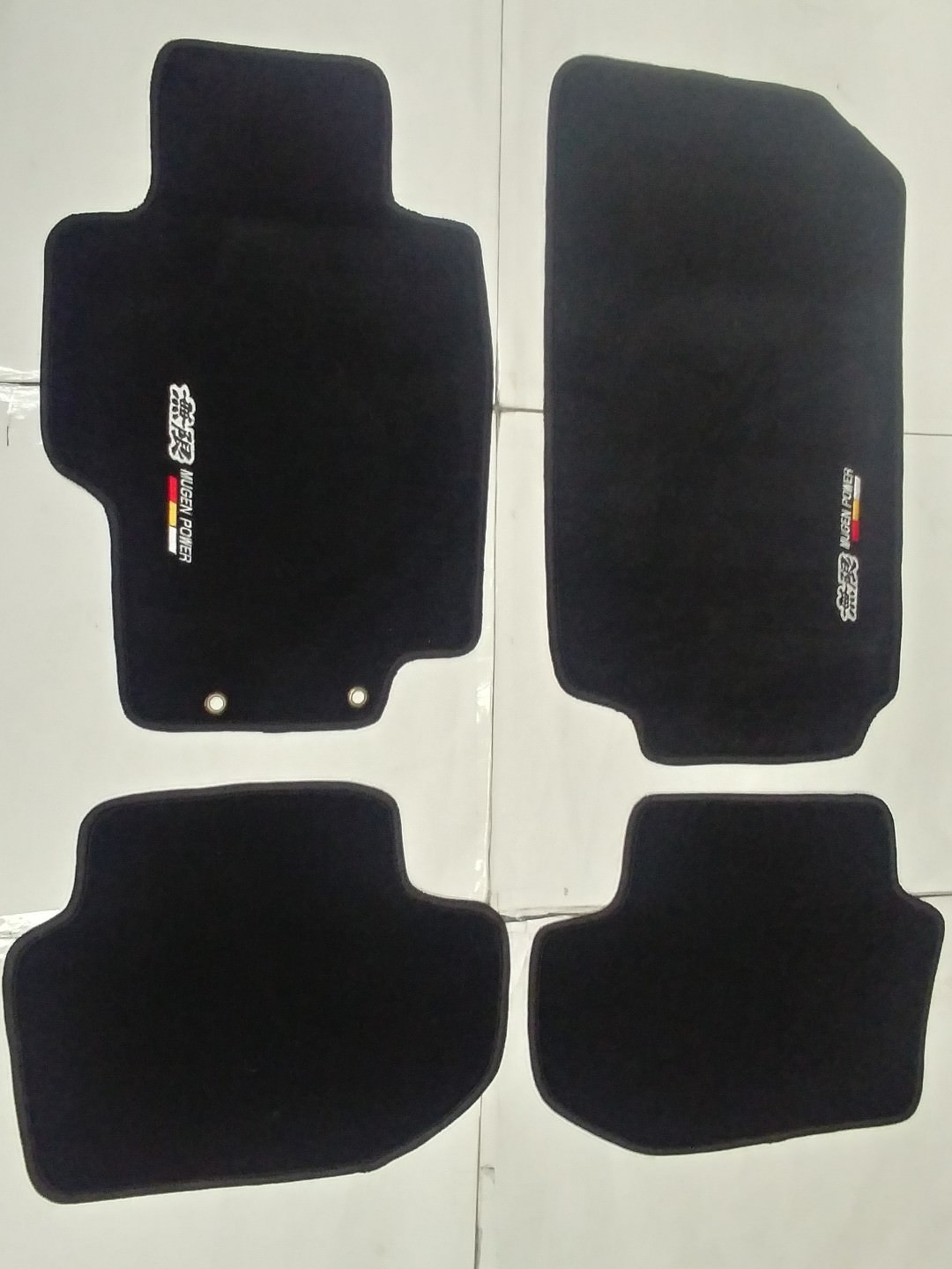 Fit 03-07 HONDA ACCORD 2Dr Coupe Black Nylon Floor Mats Carpet W/ Emblem