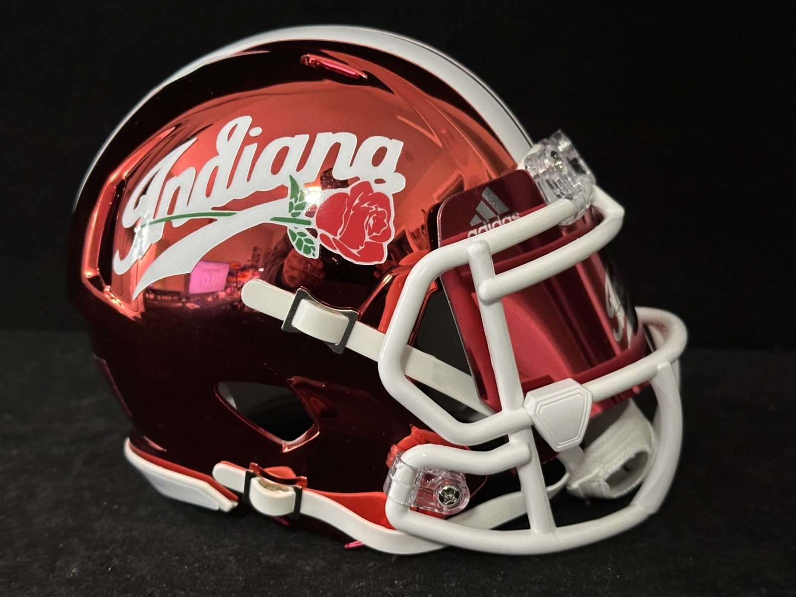 Indiana Hoosiers Chrome Rose Bowl Mini Helmet with Retail Case and Visor