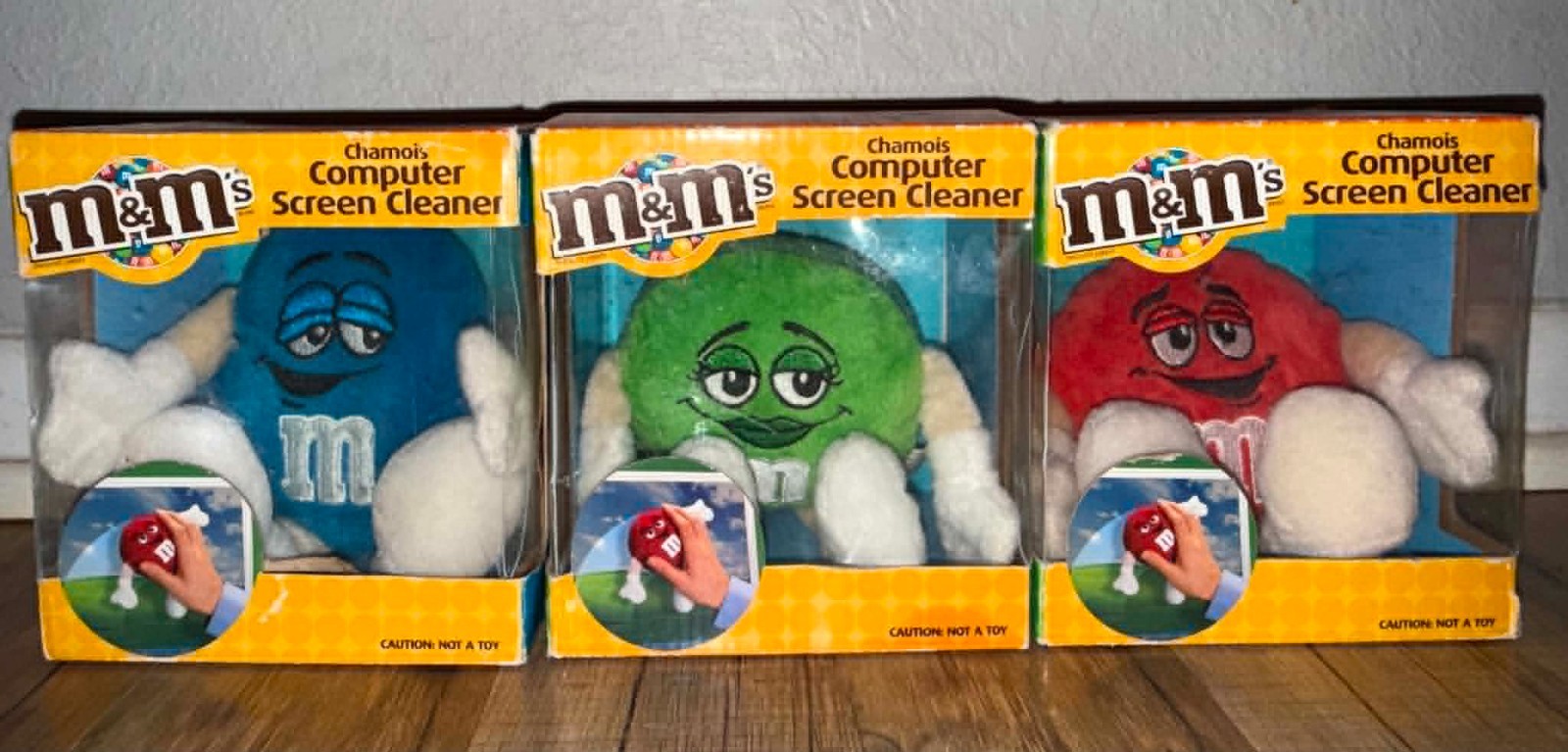 M&M's Chamois Computer Screen Cleaner Lot (Red Blue Green M&M)