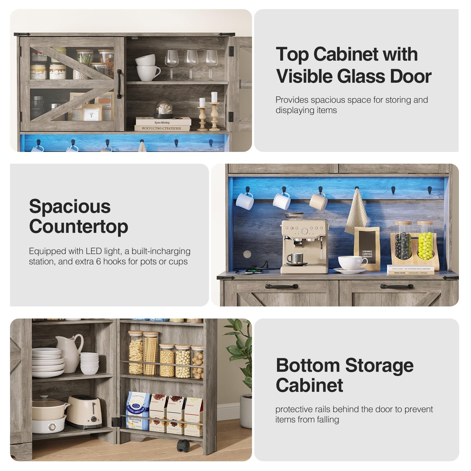 Kitchen Pantry Storage Cabinet