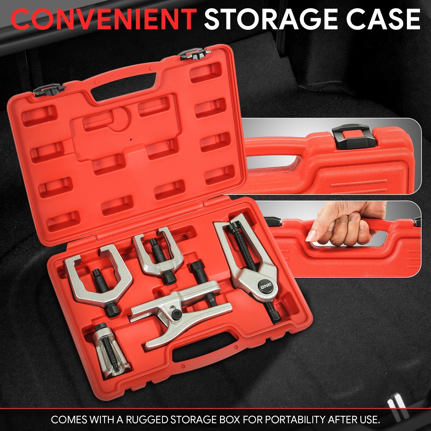 5Pcs Front End Service Pitman Arm Puller Ball Joint Tie Rod Removal Tool Set Red
