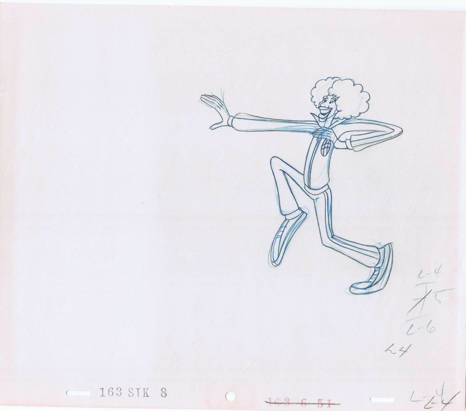 Harlem Globetrotters Original Art Production Animation Pencils 163 STK 8 L-4
