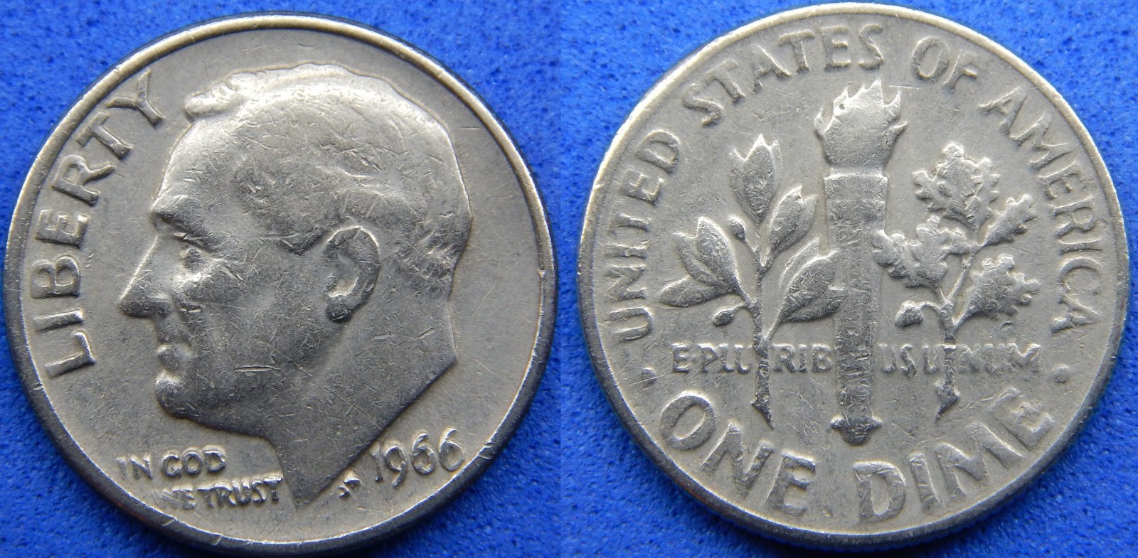 1966  Roosevelt Dime  / DDO / FREE SHIPPING.