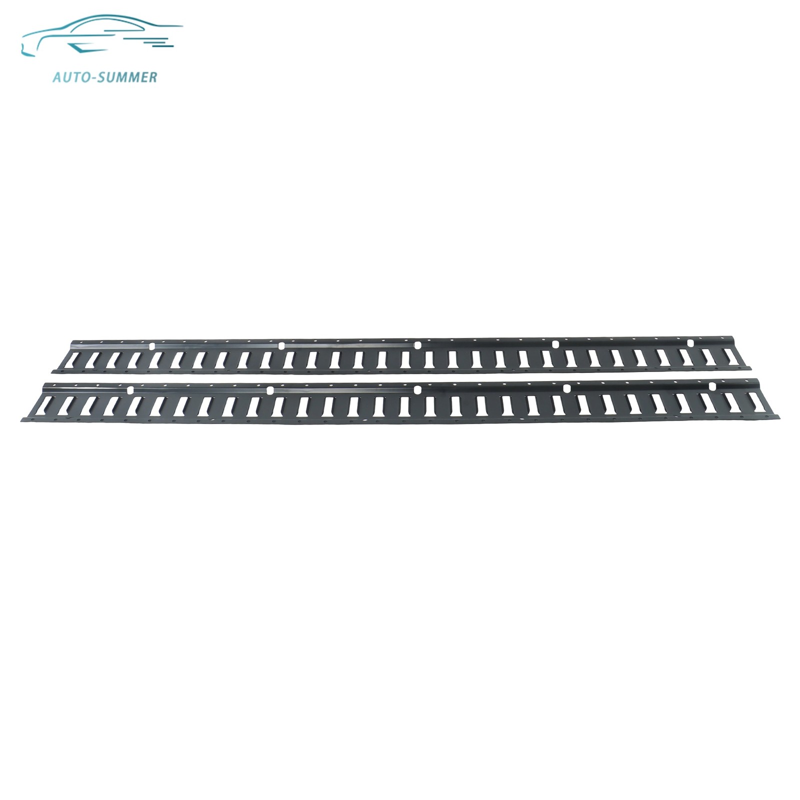 For ATV Truck Durable 2 Pack 5' E-Track Tie Down Rail Heavy Loads Black Steel