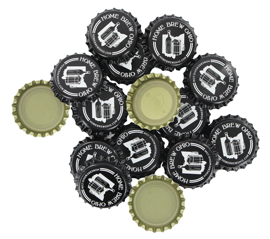 Home Brew Ohio Black and White Crown Caps With Oxy-Liner - Case of 10,000 Caps