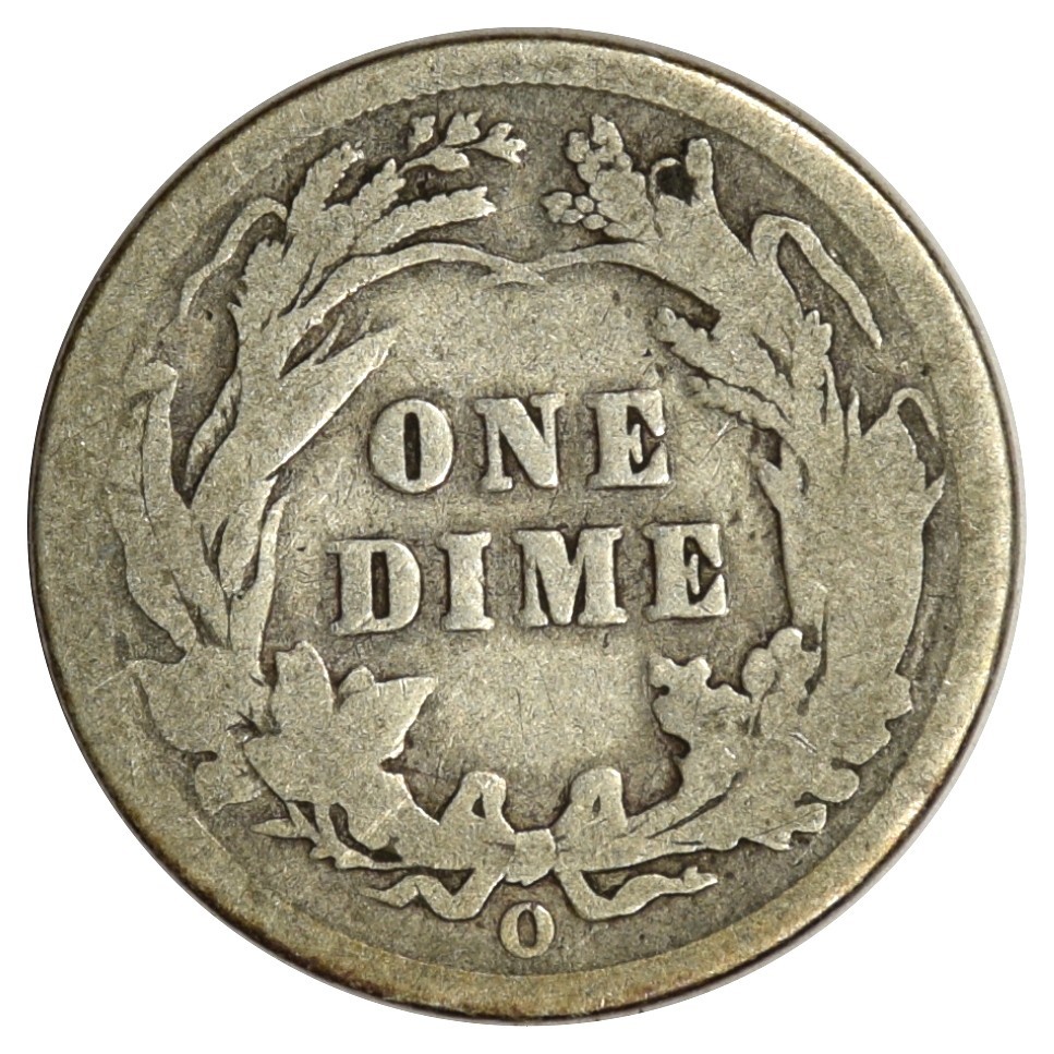 1893-O BARBER DIME ~ SOLID FULL RIMS GOOD!