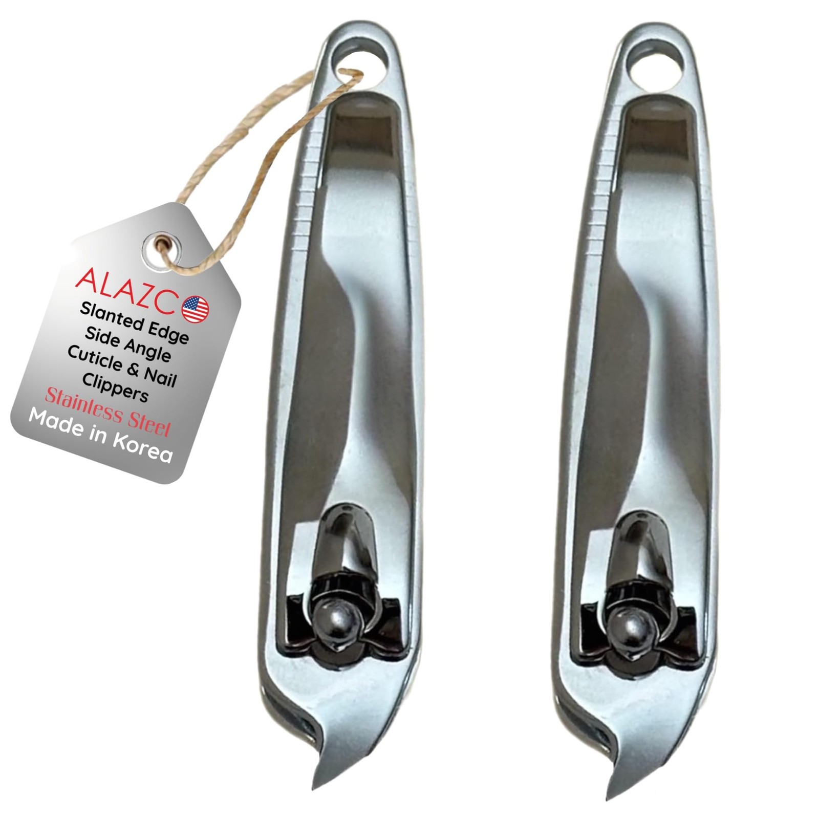Slanted Edge Nail Clippers & Cuticle Trimmer Side Angle Pedicure Manicure Tool