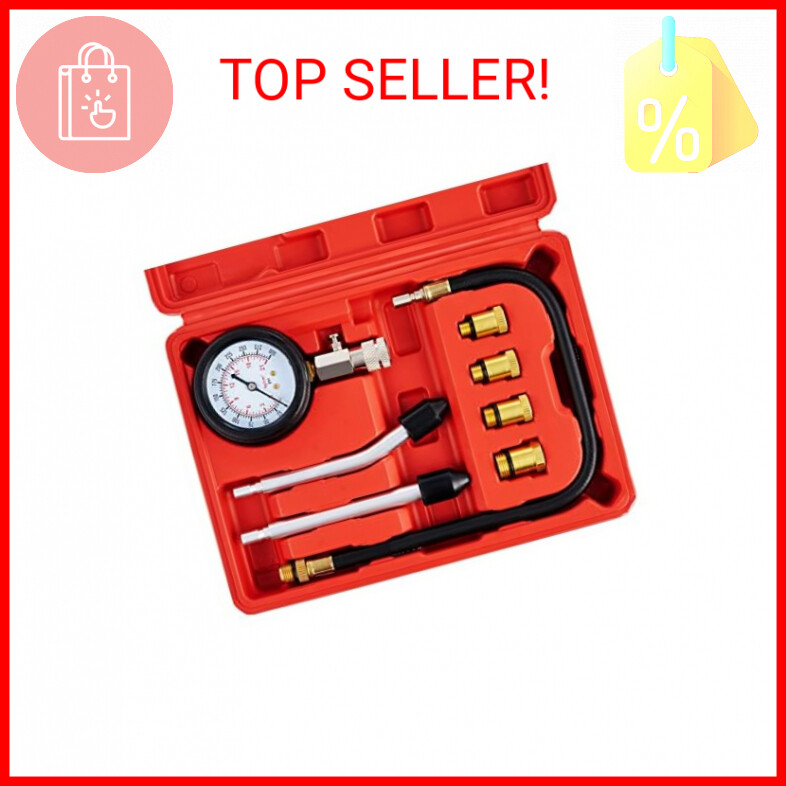 Orion Motor Tech Compression Tester, 8PCS Engine Cylinder Pressure Gauge for Pet