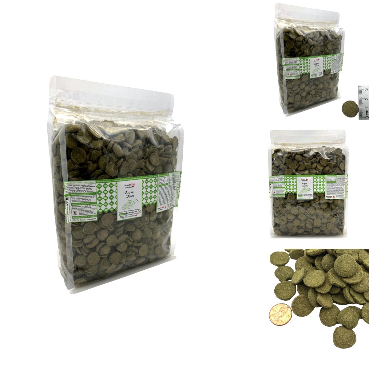 Aquatic Provisions Algae Discs 4 Lbs Sinking 18Mm Wafers Fish Food Freshwater