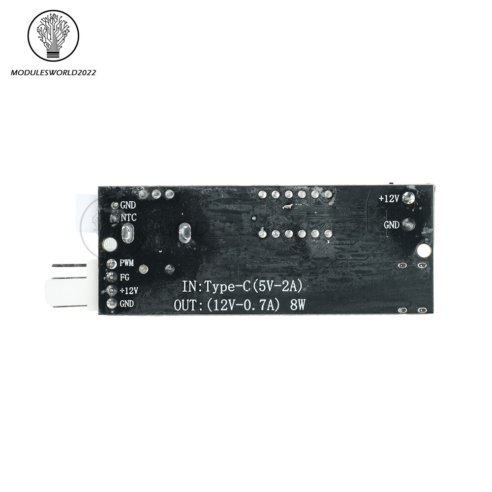 5V 12V 5A 4-Wire PWM Fan Speed Control Module Smart Temperature Control +Display