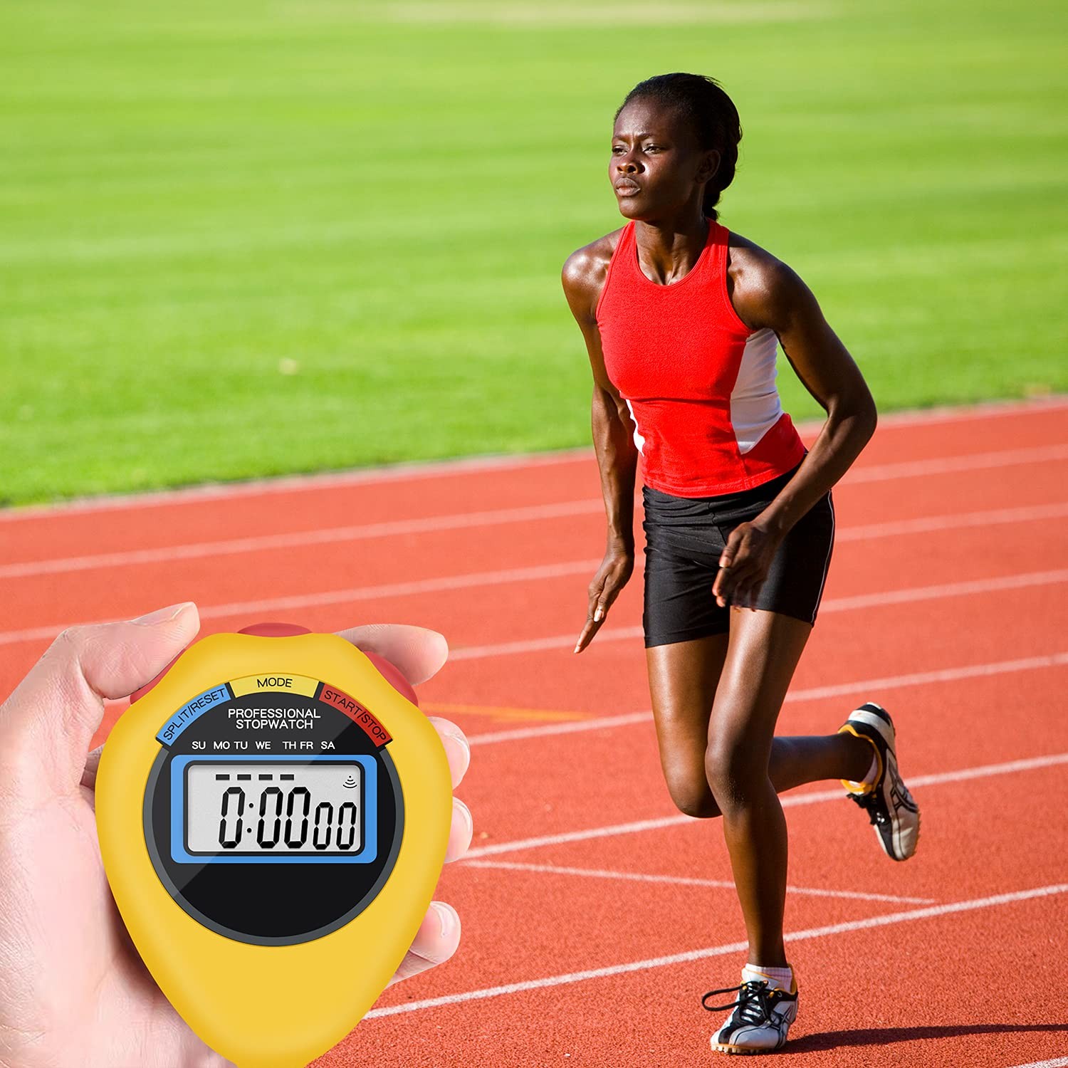 12 Pack Multi-Function Electronic Digital Sport Stopwatch Timer, Large Displa...