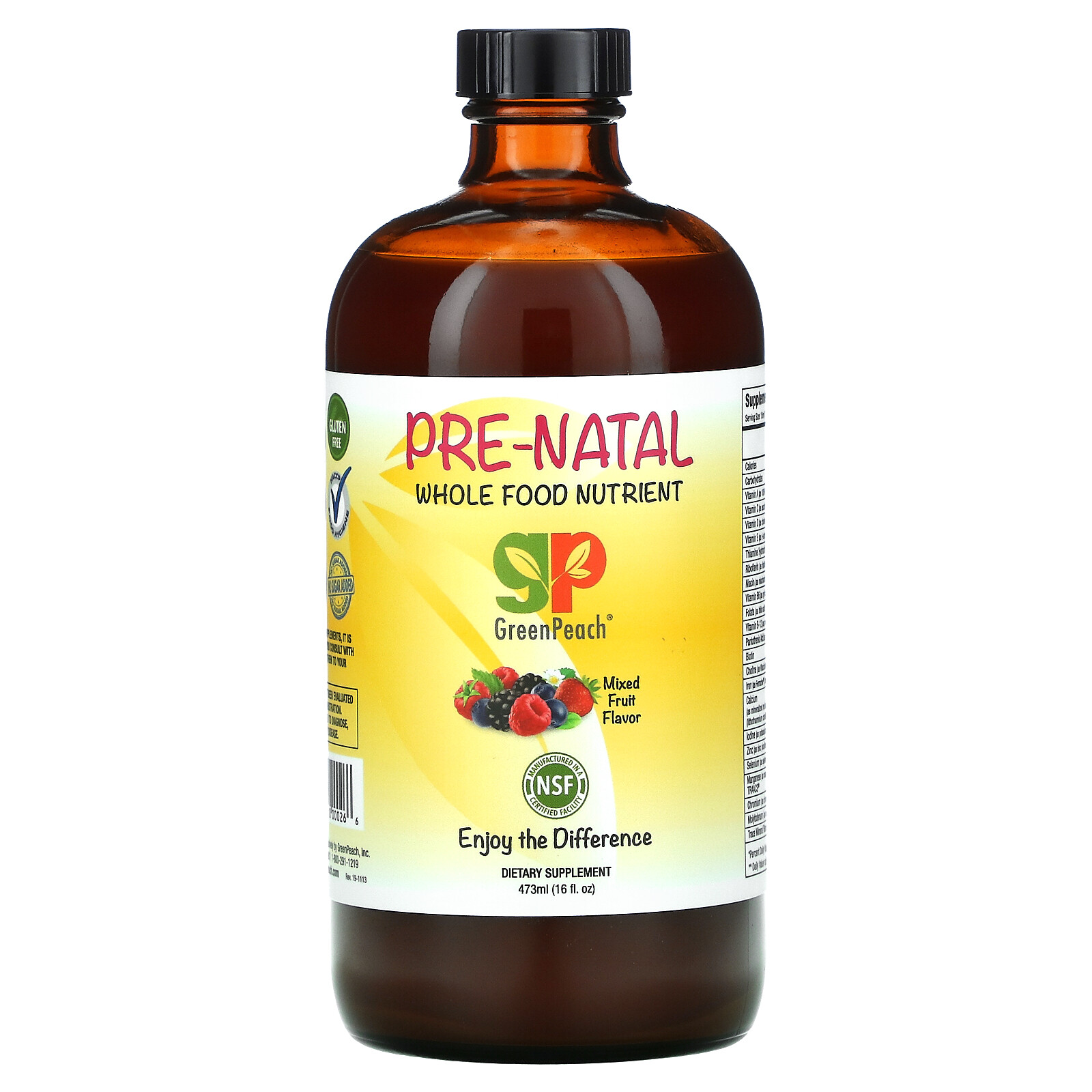 Pre-Natal, Whole Food Nutrient, Natural Fruit, 16 fl oz (473 ml)