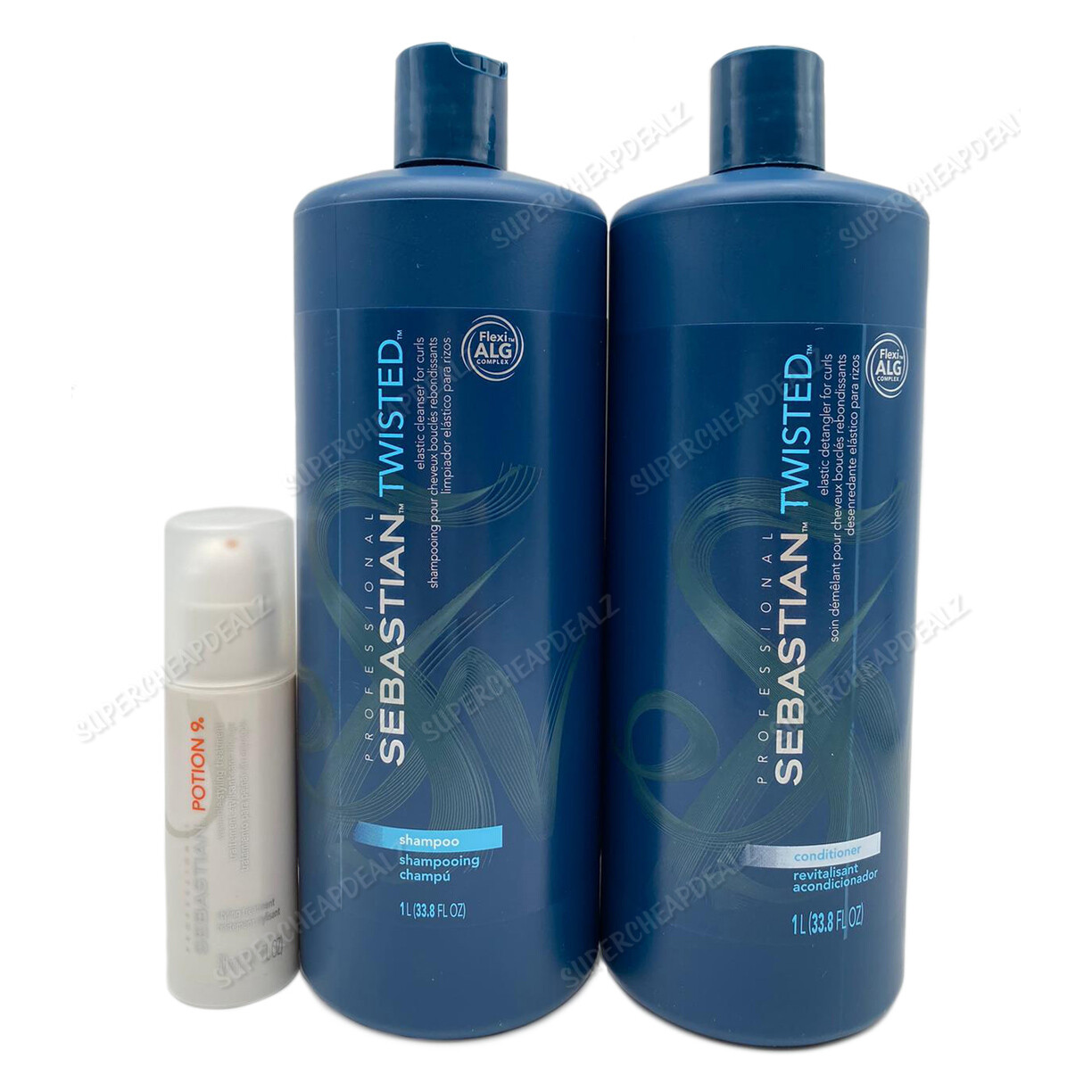 Sebastian Twisted Elastic Cleanser + Detangler Liter DUO SET + FREE Potion No.9