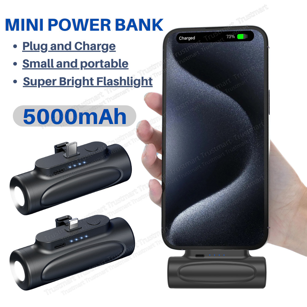 5000mAh Power Bank Ultra Slim Mini Portable Charger Battery For iPhone Android