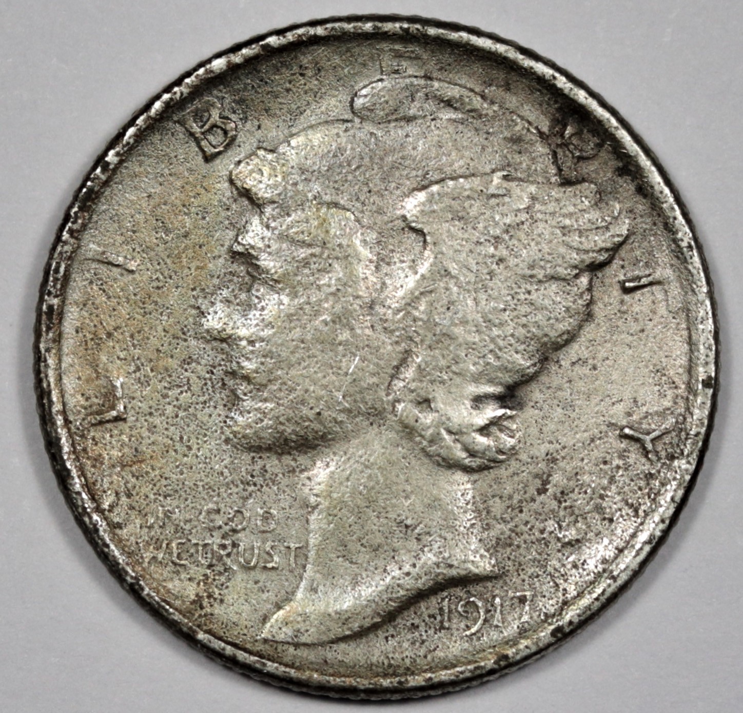 1917-s Mercury Dime.  XF Detail.  209141