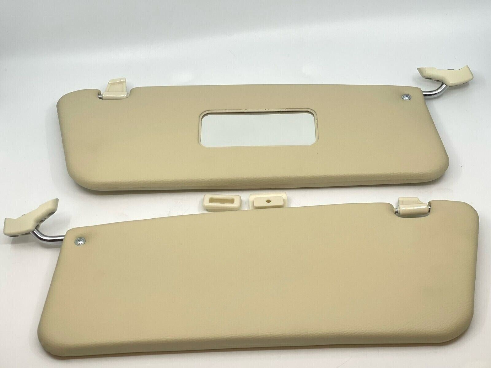 Sunvisor with Metal Bracket Clips Set Fits For Mercedes R107 SL 1971-1989 Cream