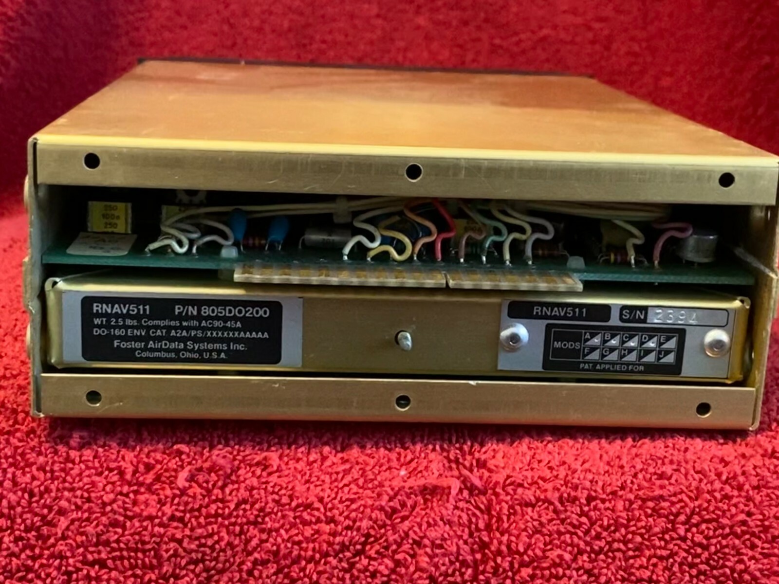 FOSTER AIRDATA SYSTEMS RNAV511 WITH TRAY P/N 805DO200