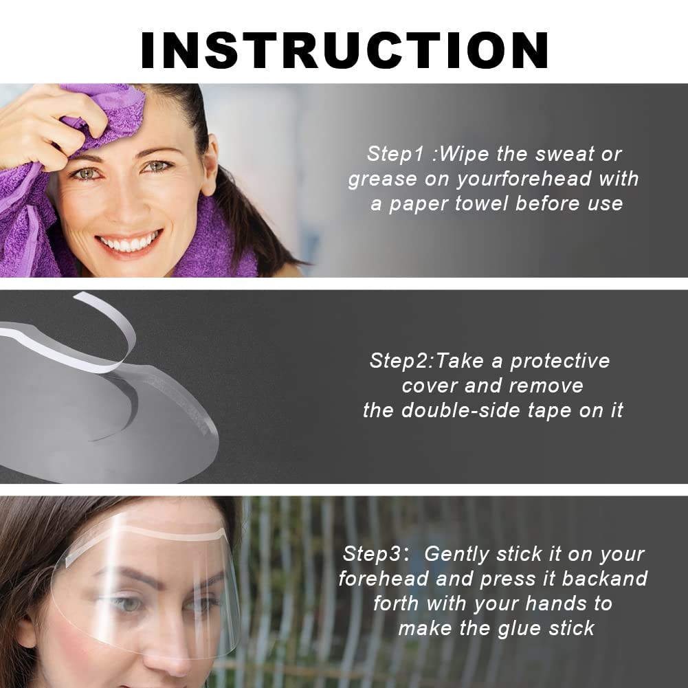 30 PCS Shower Face Eye Shields，Clear Visors Eye Protector Makeup Protective Eyeb