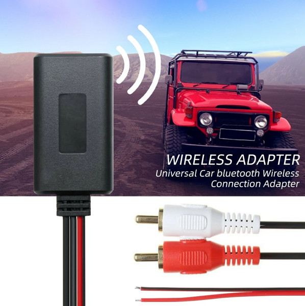 Car-Audio Stereo Bluetooth AUX Receiver Module 2 RCA Interface Cable Adapter-USA