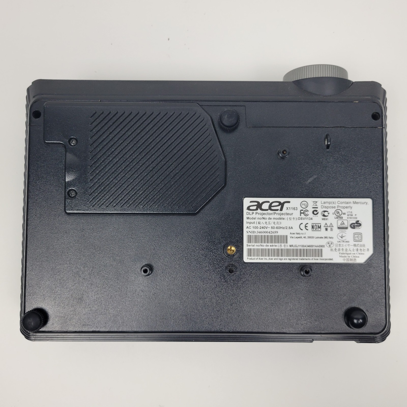 ACER DSV1134 DLP Projector Tested Working READ Description