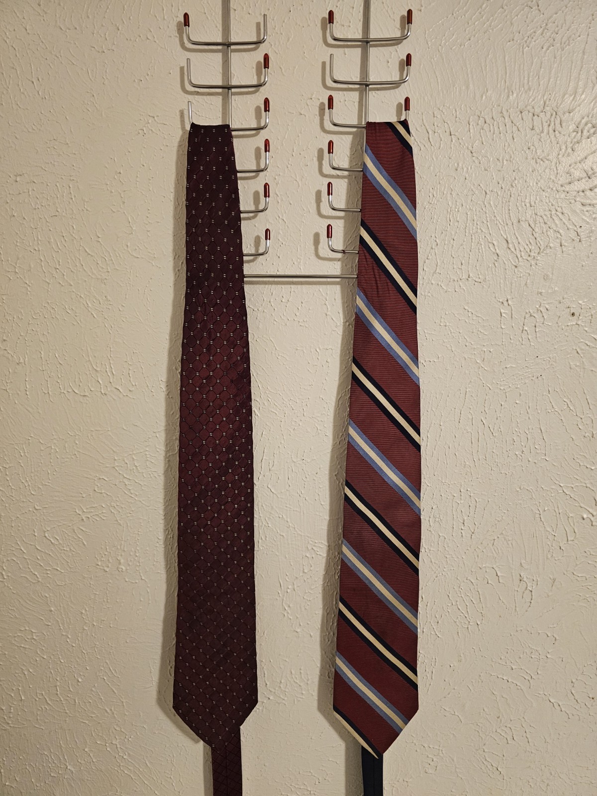Lot of 2 Tommy Hilfiger Silk Ties Mens Neckties Repp Stripe Geometric Bundle