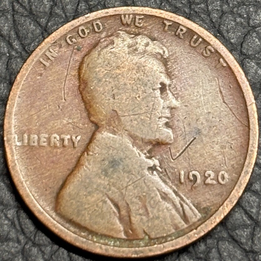 1920-P Lincoln Wheat Cent Penny F-VG Rare Scare Early 1900's Copper Cent Vintage