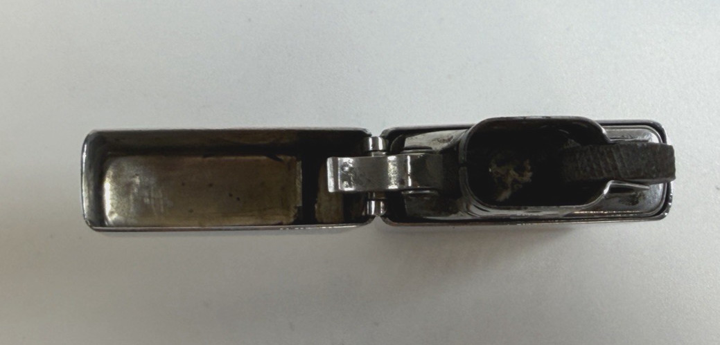 1996 Zippo Slim Pinstripe Lighter Monogrammed LBM