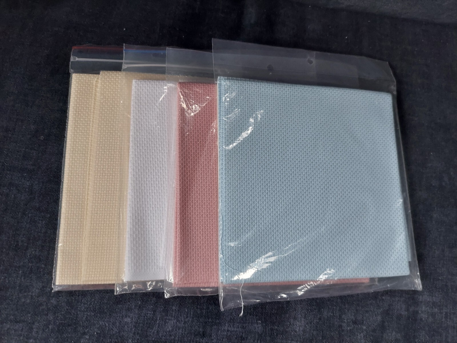 AIDA Cross Stitch Fabric 4 PC Lot - Count 14 Each 12"x18" B