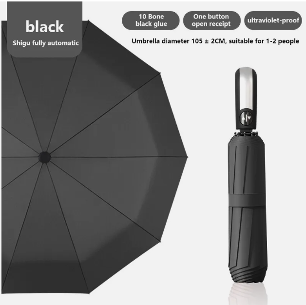 Automatic Umbrella Anti-UV Sun/Rain Windproof 3 Folding Compact Umbrella