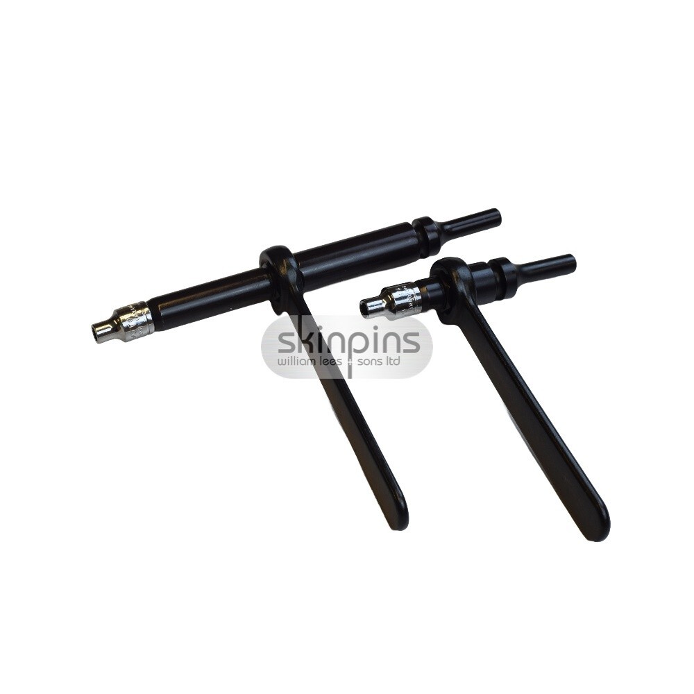 AIRCRAFT TOOLS RIVET GUN  2 PIECE SET 4"&8" T/BAR SCREW / EXTRACTOR / KNOCKER
