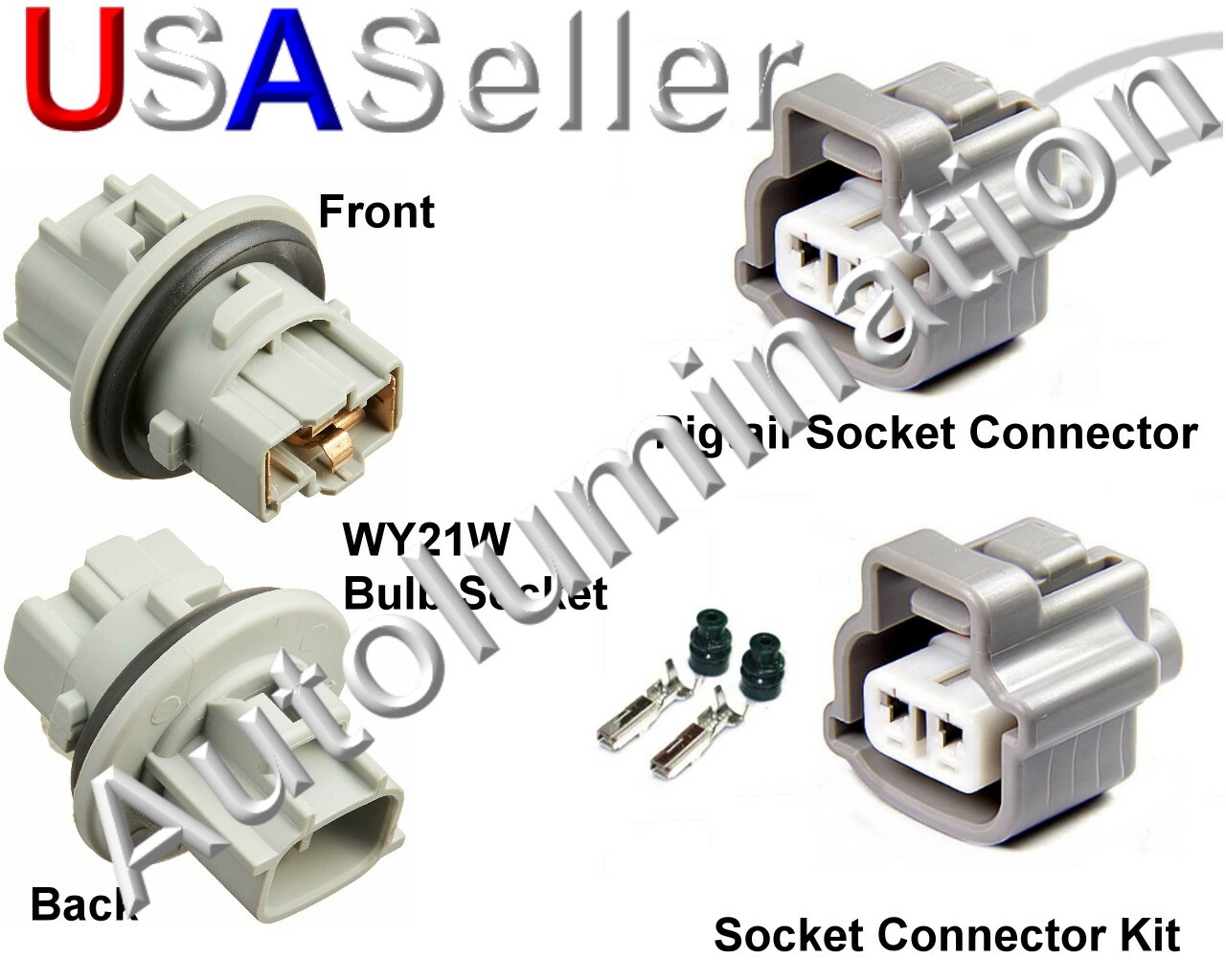 Toyota Lexus Scion 7440 Turn Signal Connector Socket 90075-60028 WY21W