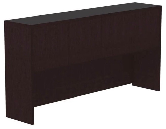 Lorell, LLR18214, Essentials Espresso Laminate 4-Door Hutch