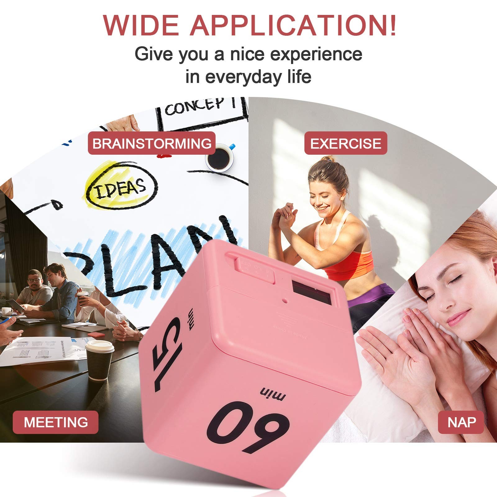 Cube Timer, Gravity Sensor Flip Timer for ADHD Productivity, Classroom Kitche...