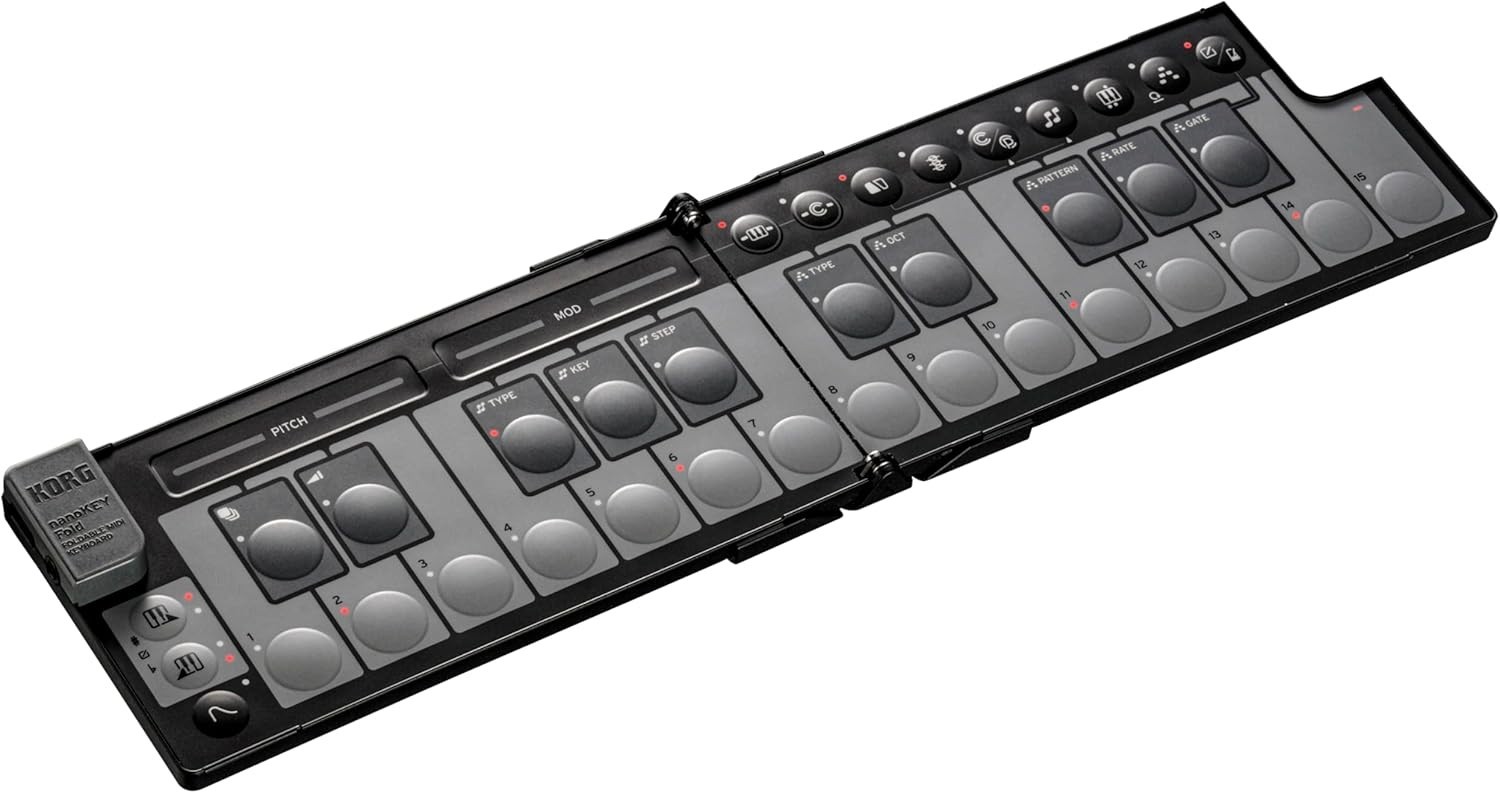 KORG nanoKEY Fold Black Foldable Midi Keyboard Controller Brand New