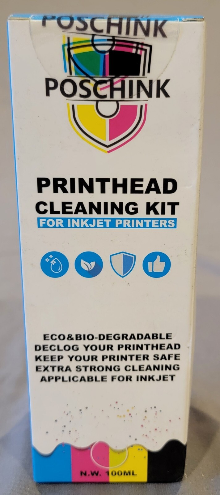 Poschink Printhead Cleaning Kit For Inkjet Print HP Officejet & Office Pro 100ml